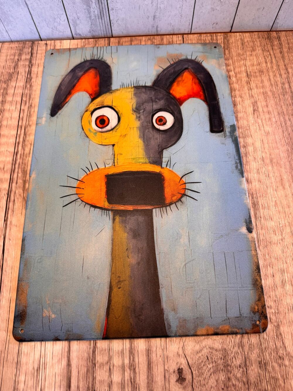 Dog Metal Sign Dog Lover Gift Decor Gift Idea Rescue Dog Gray Dog FAST SHIP